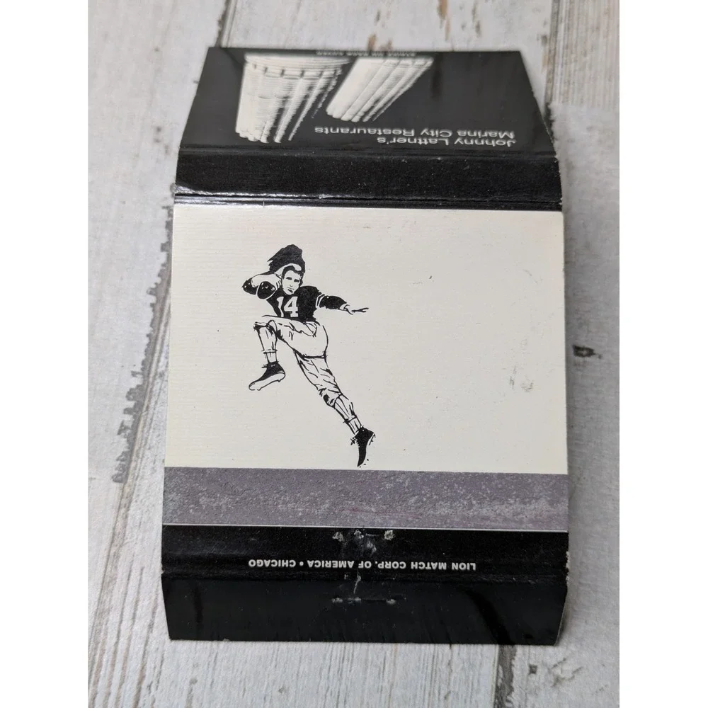 Vintage Matchbook Cover Johnny‎ Lattner's Marina City Restaurants